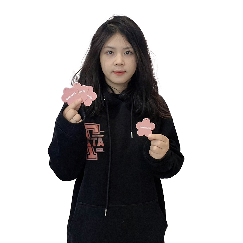 Flower shape hangtag